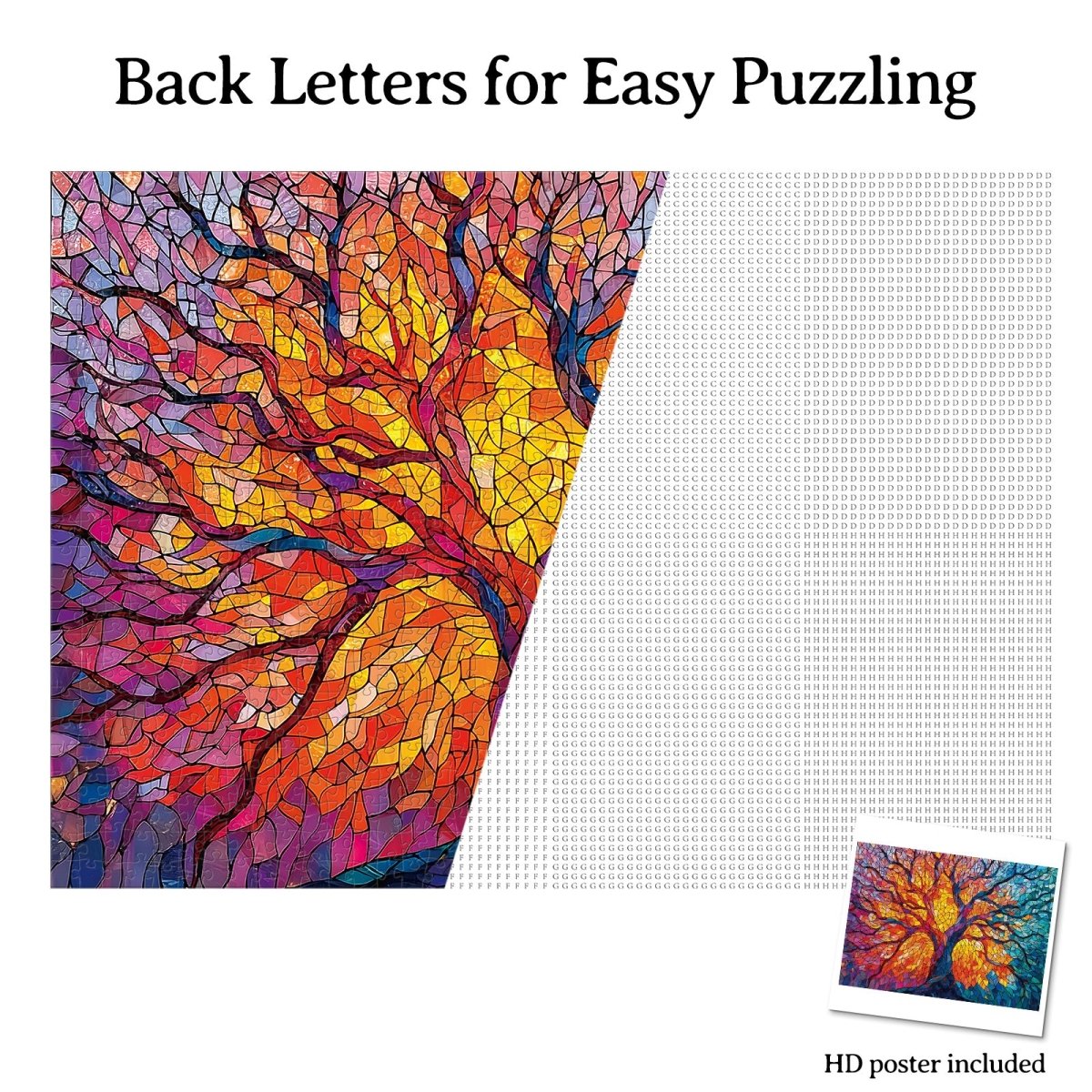 kaayee-stained-glass-tree-puzzle-1000-teile-eco-white-board image 8