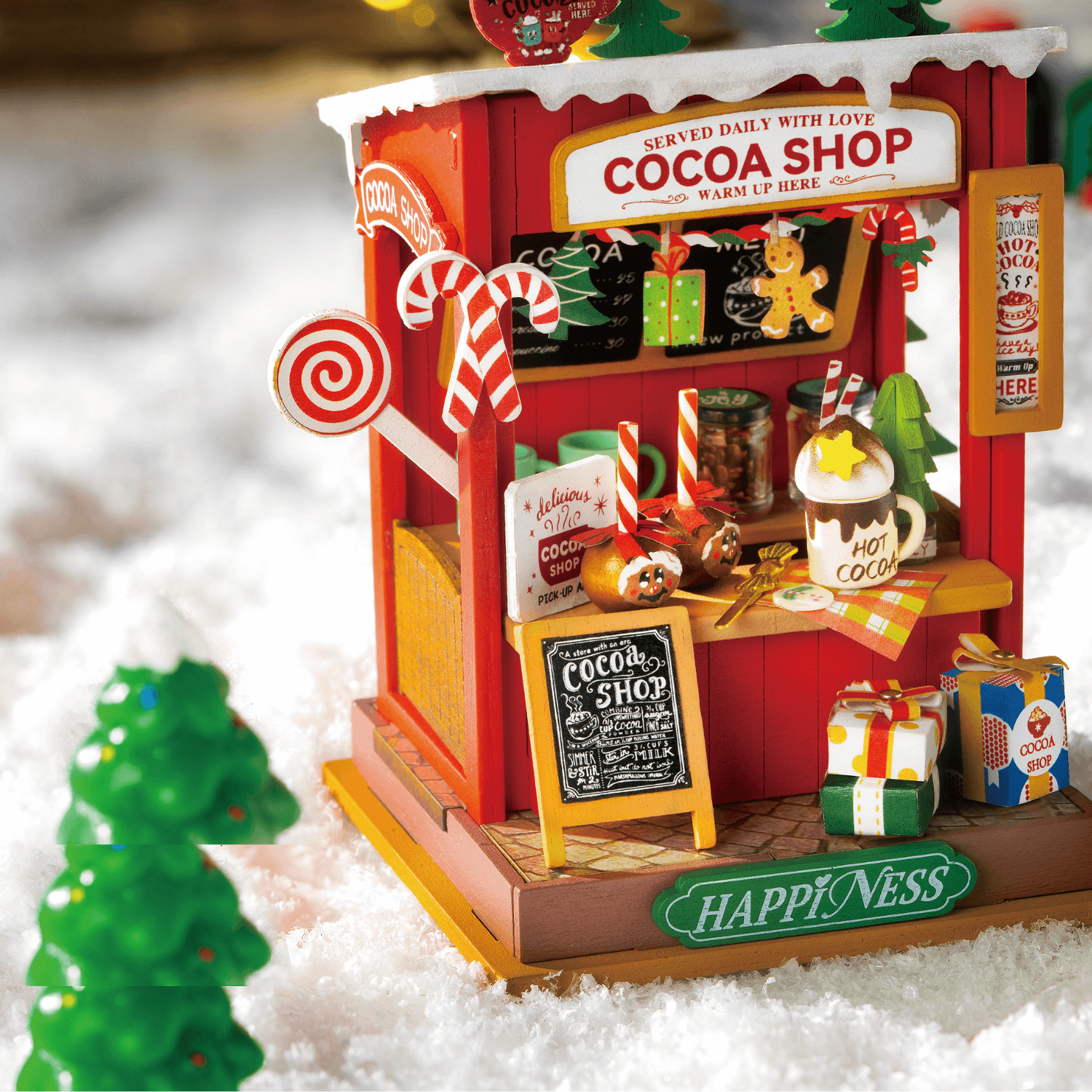 magicholz-weihnachtliche-kakao-shop-miniaturhaus-87-teile image 2