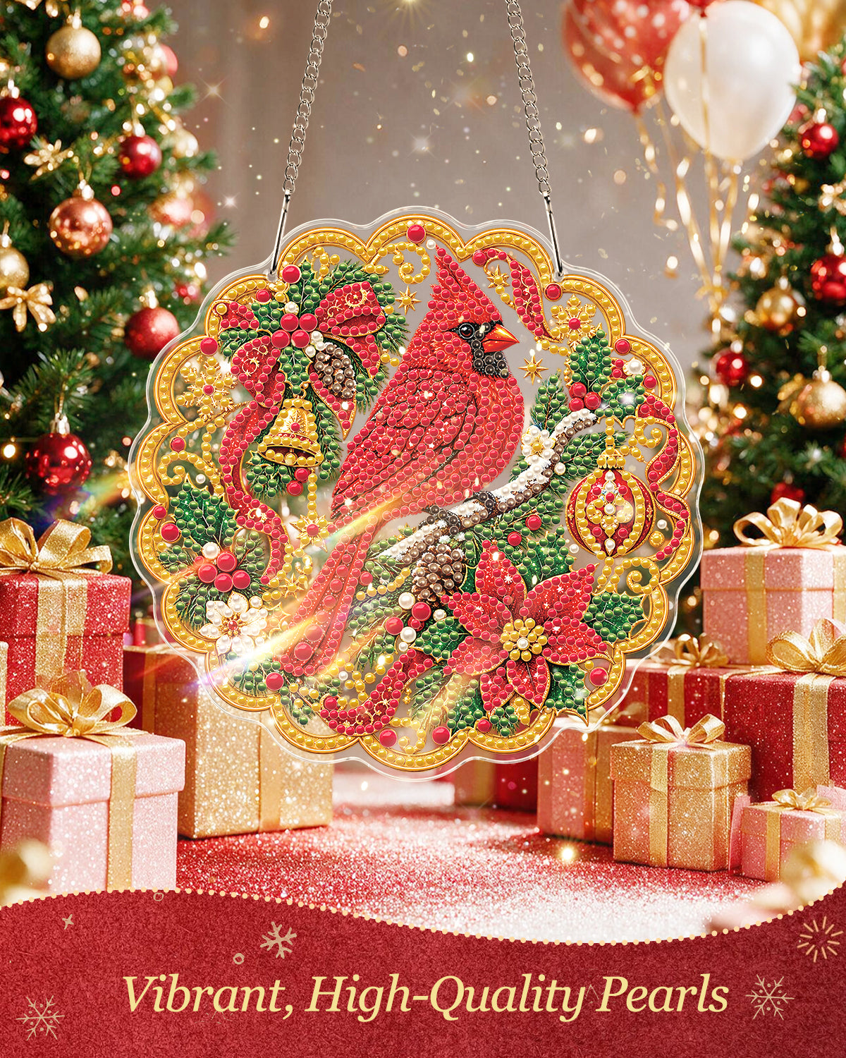 kaayee-suncatcher-puzzle-christmas-red-cardinal-20-cm image 7