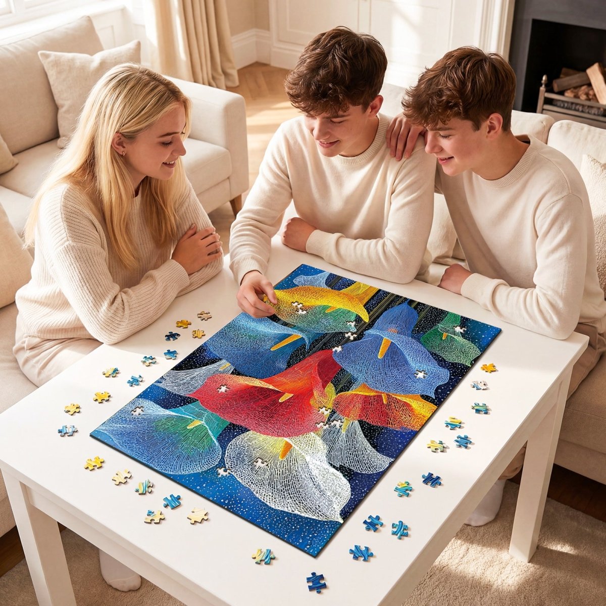 kaayee-cardboard-starlit-calla-puzzle-1000-teile-eco-blumen image 4