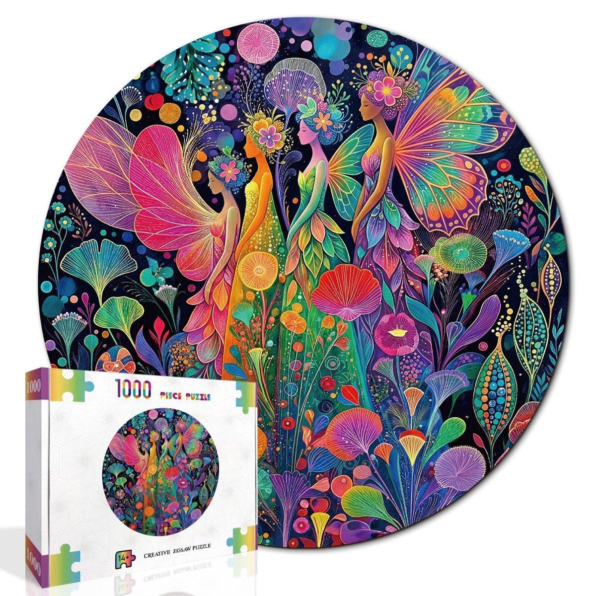 kaayee-neon-bloom-fairies-puzzle-1000-teile-eco-white image 2