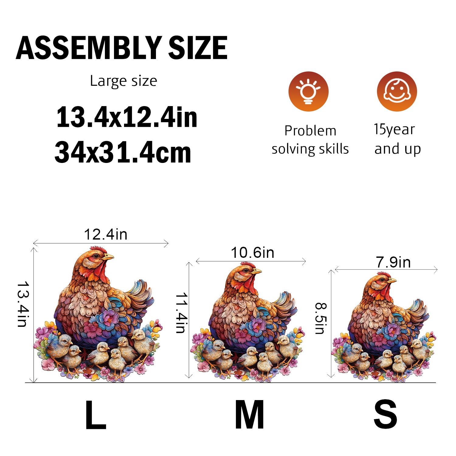 jigfoxy-hen-and-chicks-holzpuzzle-m-180-t-huhn image 4