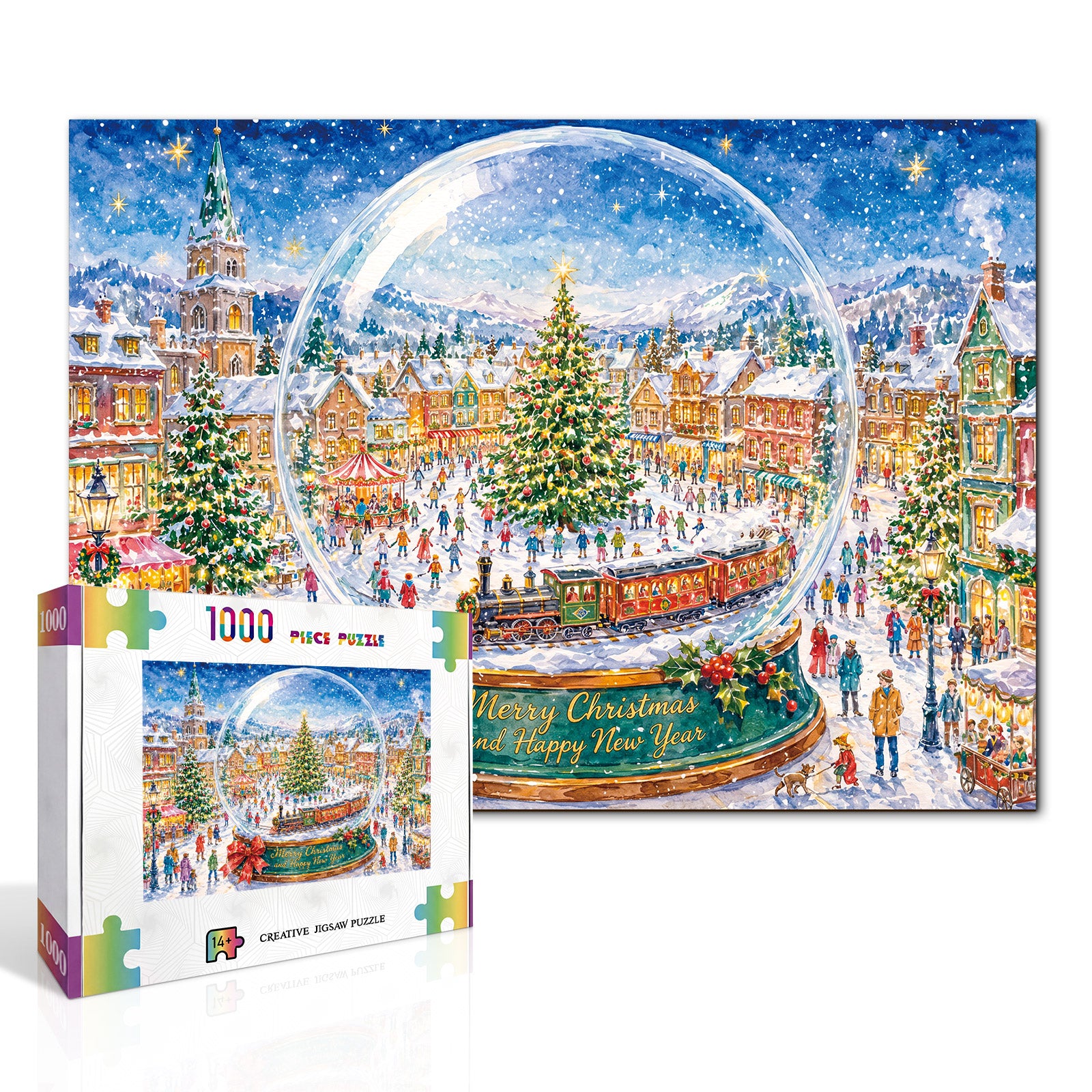 kaayee-cardboard-snow-globe-1000-teile-puzzle-standard image 2