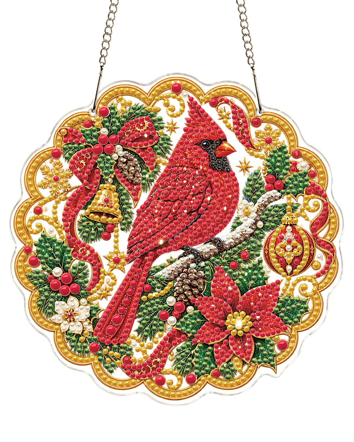 kaayee-suncatcher-puzzle-christmas-red-cardinal-20-cm image 1