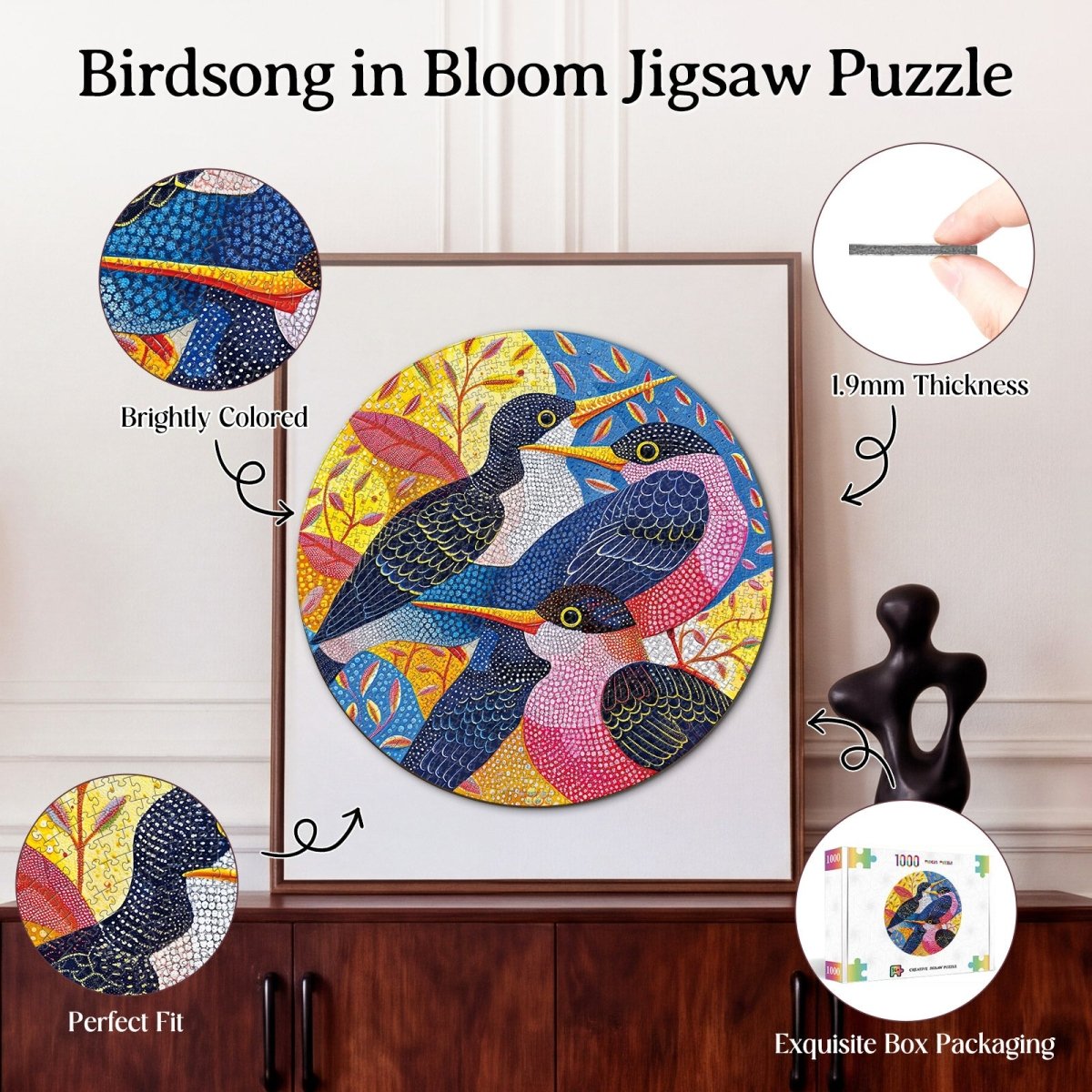 kaayee-cardboard-puzzle-birdsong-in-bloom-1000-teile-v-gel image 3