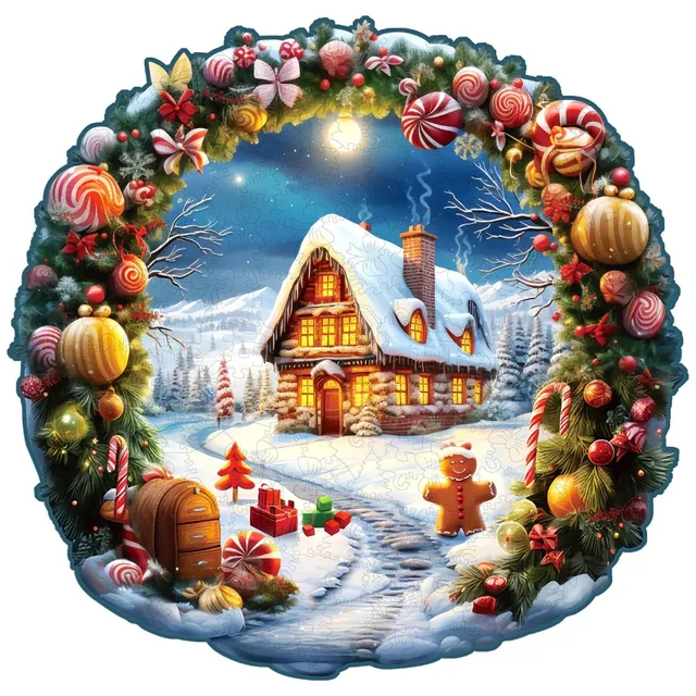 kaayee-wooden-puzzle-christmas-house-holzpuzzle-medium image 1