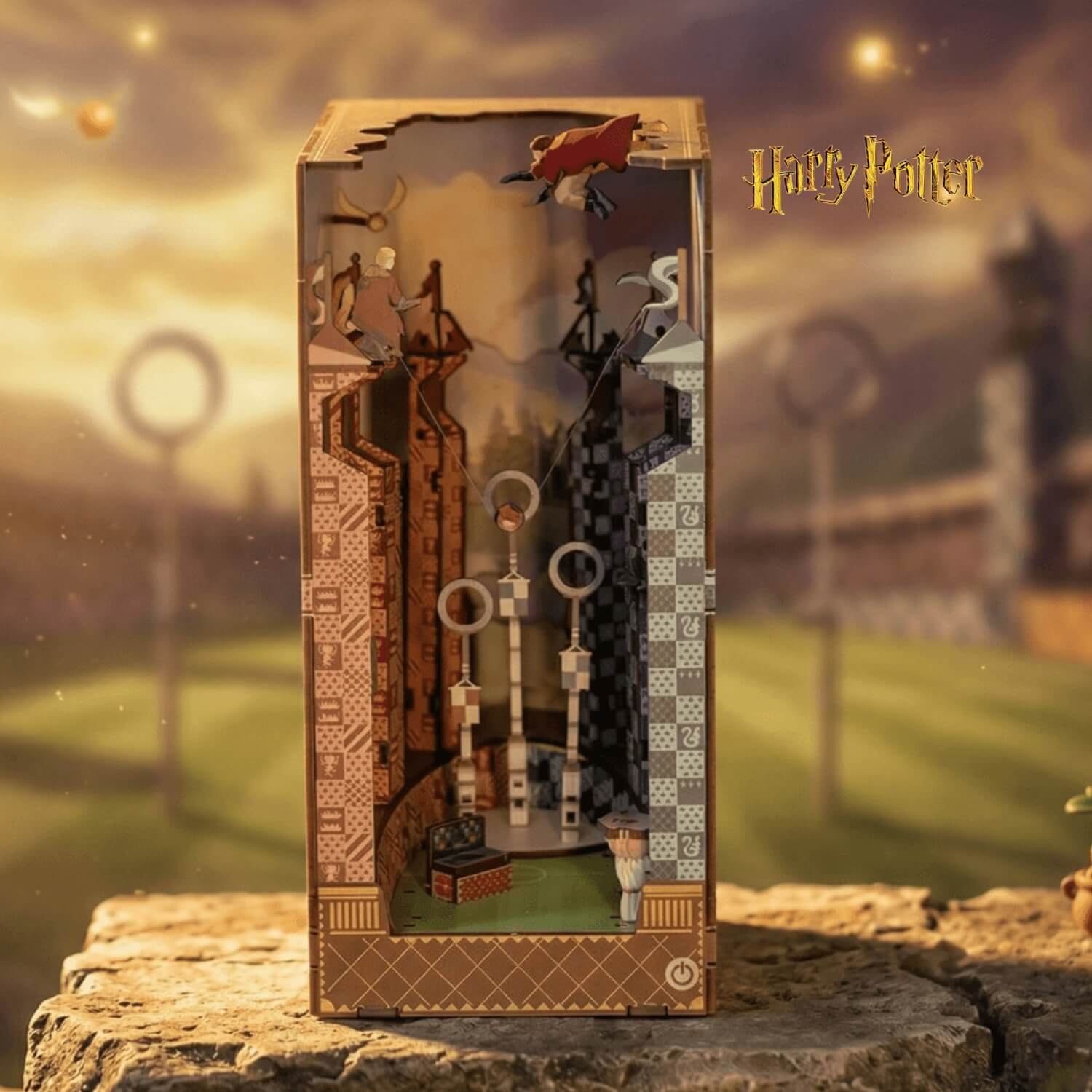 magicholz-3d-puzzle-quidditch-harry-potter-book-nook-mit-licht image 3
