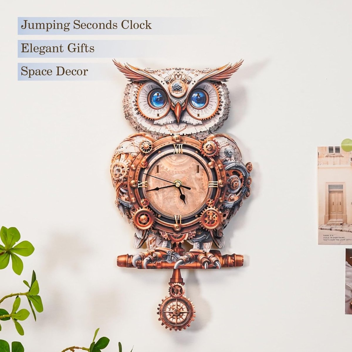kaayee-clock-kit-mechanical-owl-holzuhr-uhrenbausatz image 5
