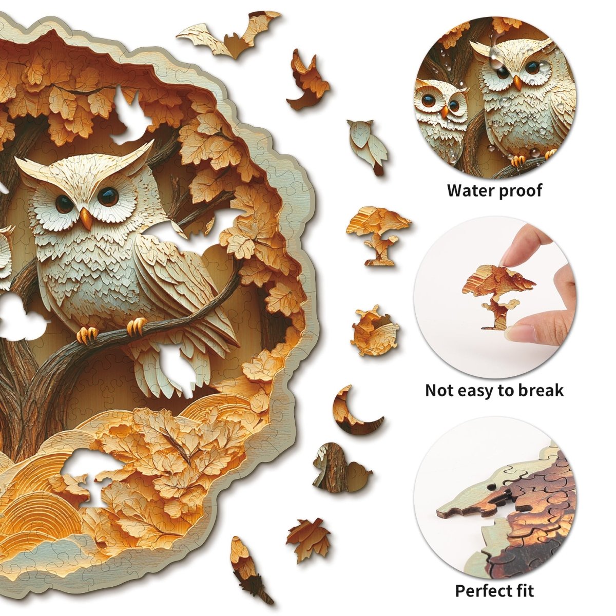 kaayee-wooden-puzzle-parent-child-owl-holzpuzzle-medium image 2