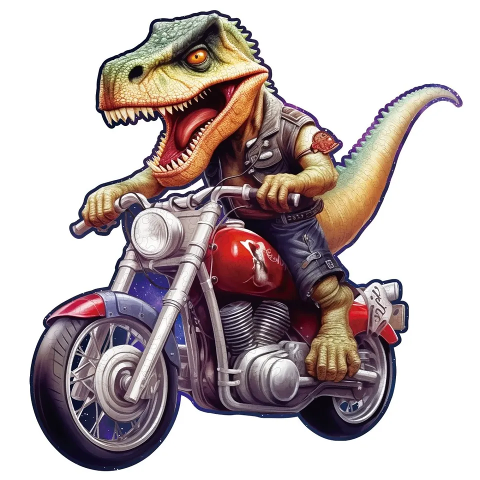 kaayee-wooden-puzzle-raptor-riders-holzpuzzle-medium image 1