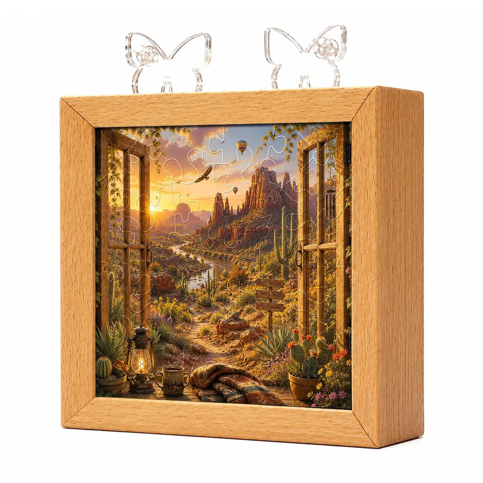 kaayee-night-light-canyon-vista-nachtlicht-holzrahmen-acryl image 1