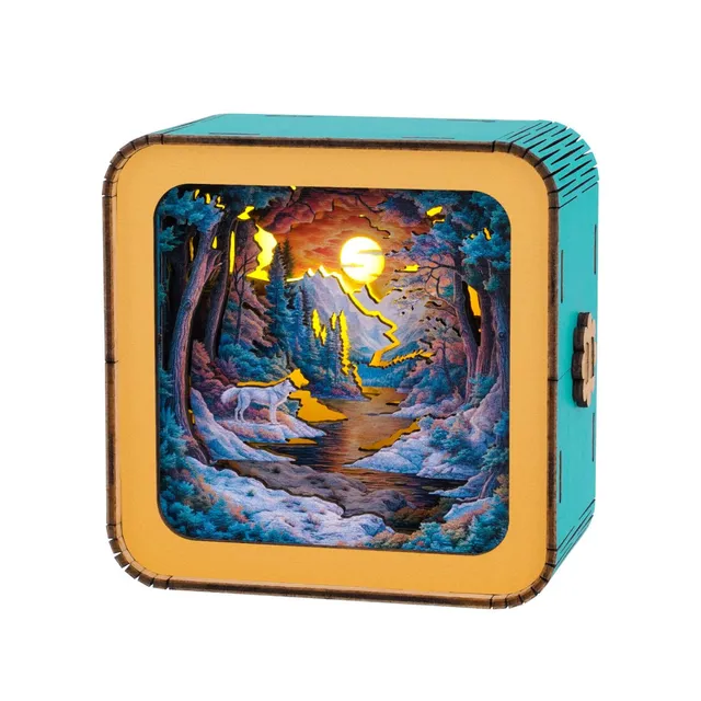 kaayee-forest-fantasy-wolf-nachtlicht-holzbausatz-lampe image 1
