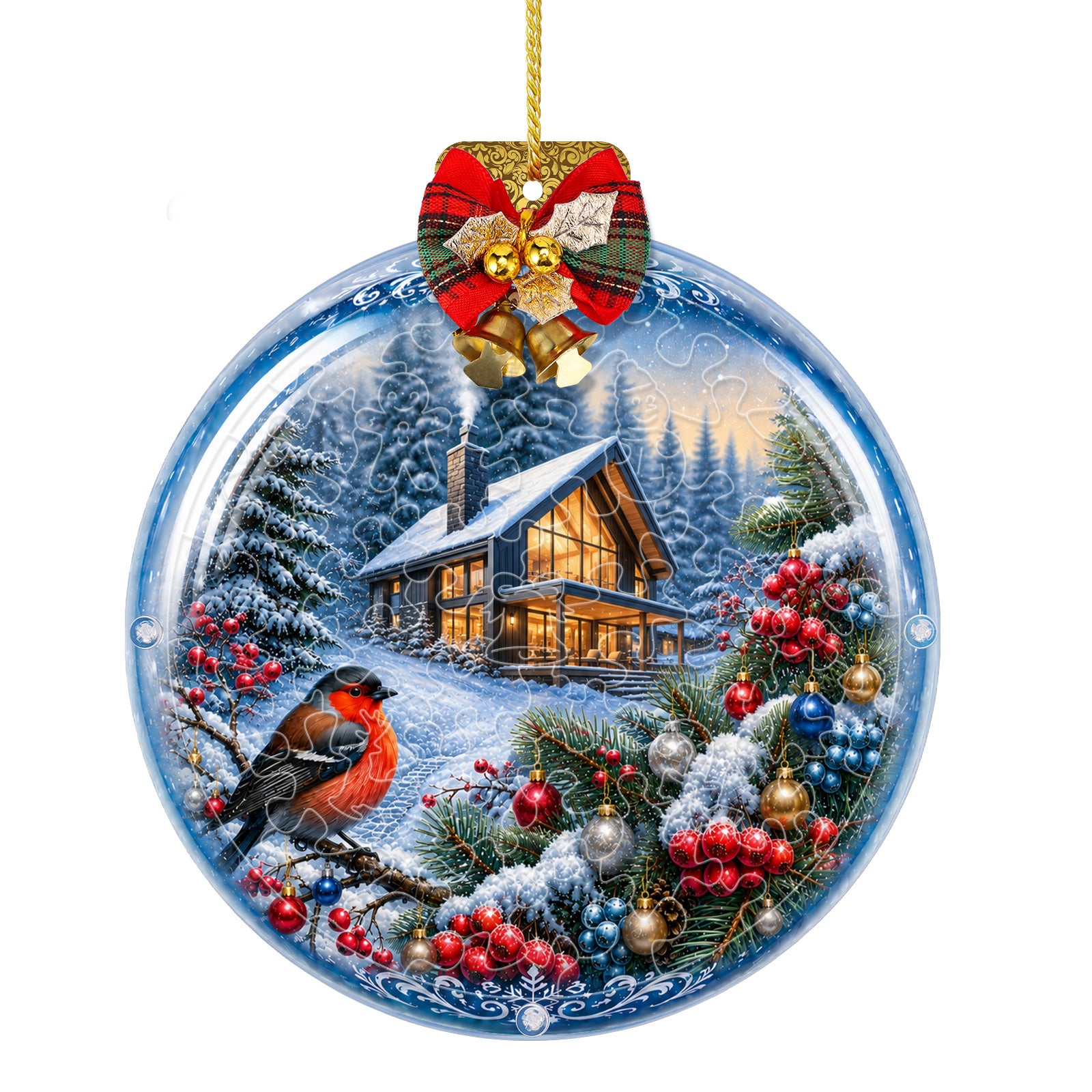 kaayee-suncatcher-puzzle-christmas-woodland-fensterbild-mini image 1
