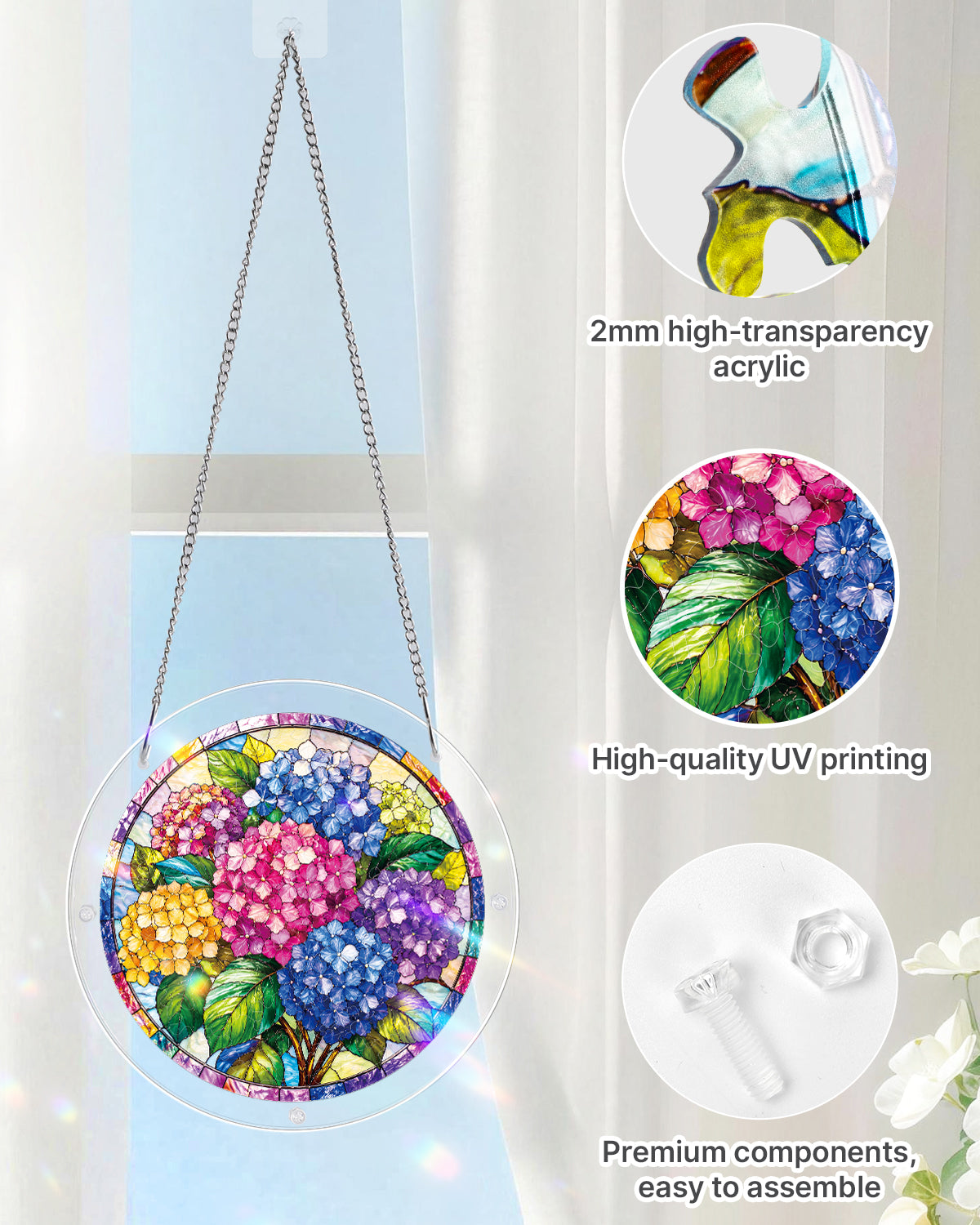 kaayee-suncatcher-puzzle-hydrangea-in-bloom-sonnenf-nger-medium-20-8-cm image 4