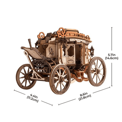 magicholz-mechanischer-bausatz-postkutsche-spieluhr-199-teile image 7