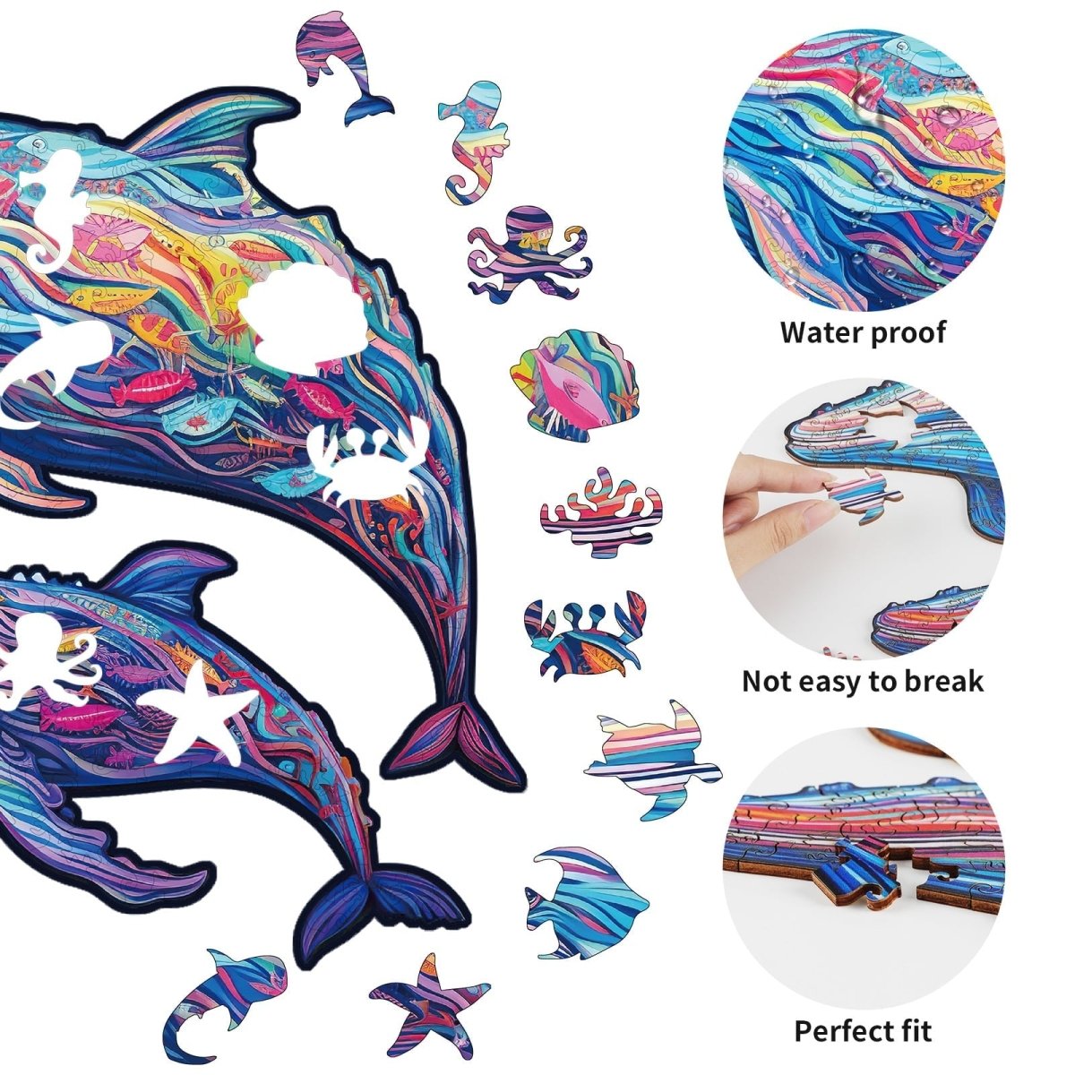kaayee-wooden-parent-child-whale-holzpuzzle-medium image 2