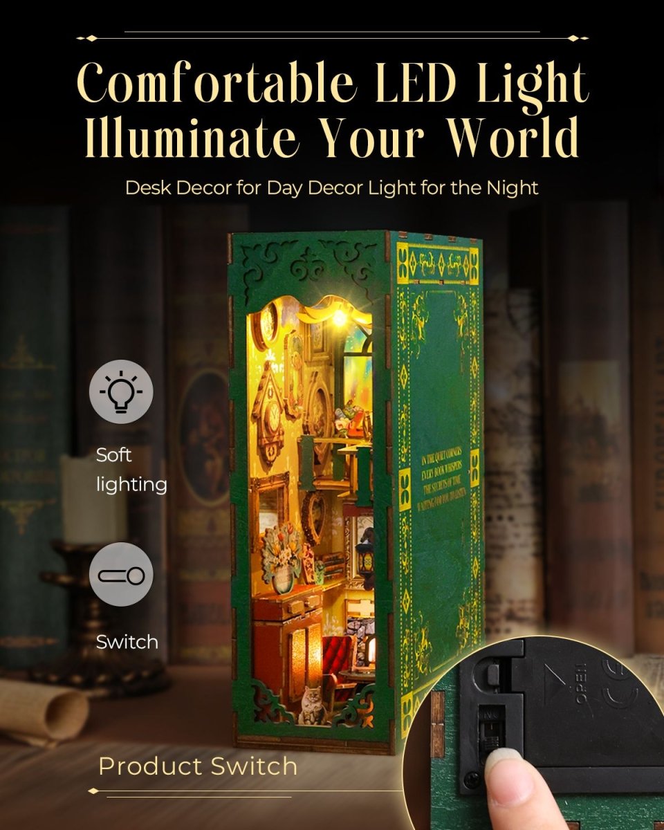 kaayee-book-nook-kit-vintage-study-3d-puzzle-holz-led image 5