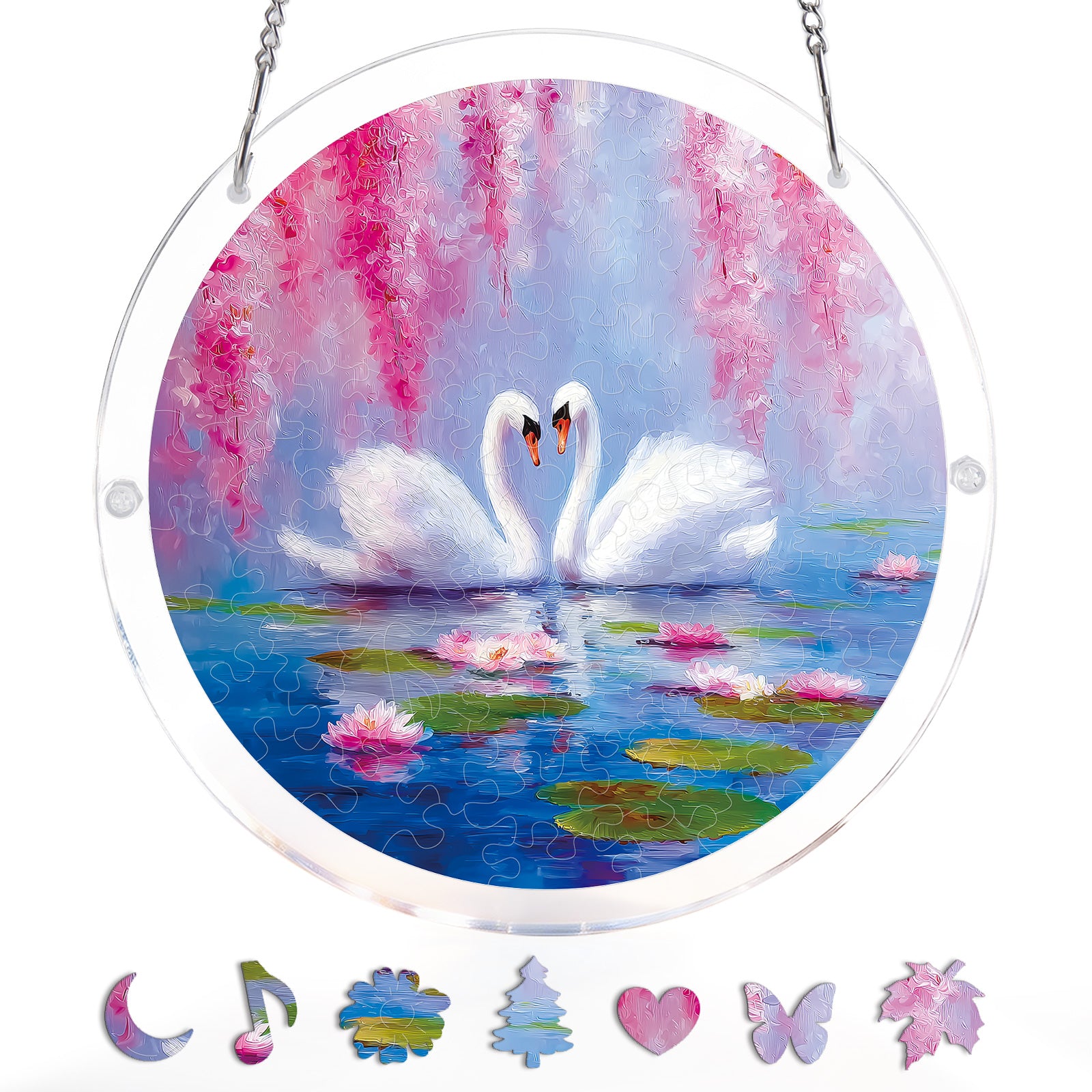 kaayee-suncatcher-puzzle-swans-blossom-suncatcher-small image 3