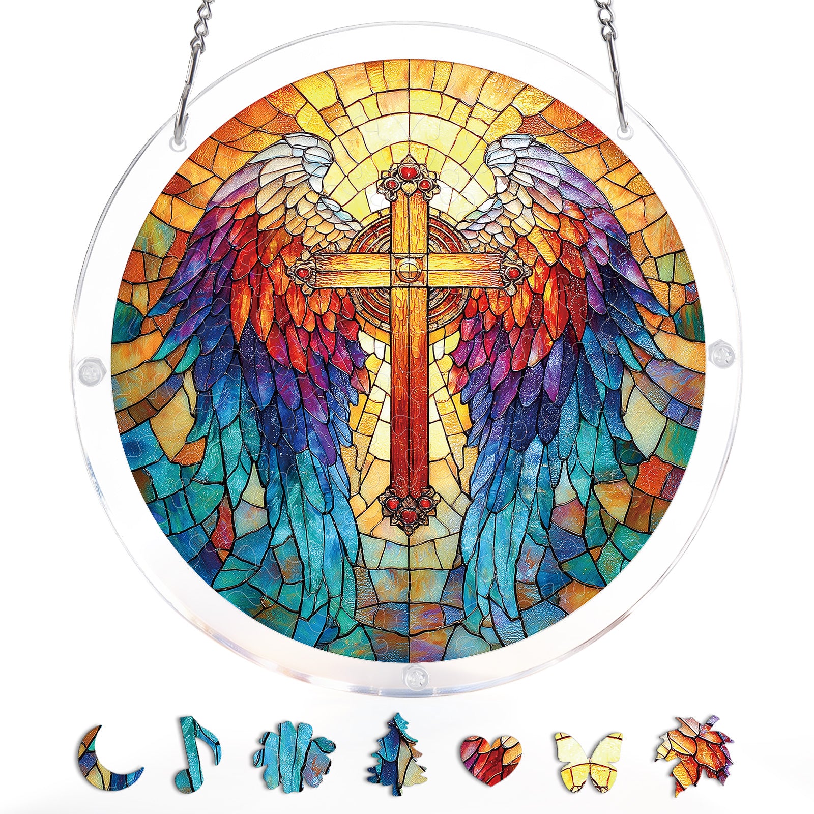 kaayee-suncatcher-rainbow-angel-cross-fensterbild-medium image 3