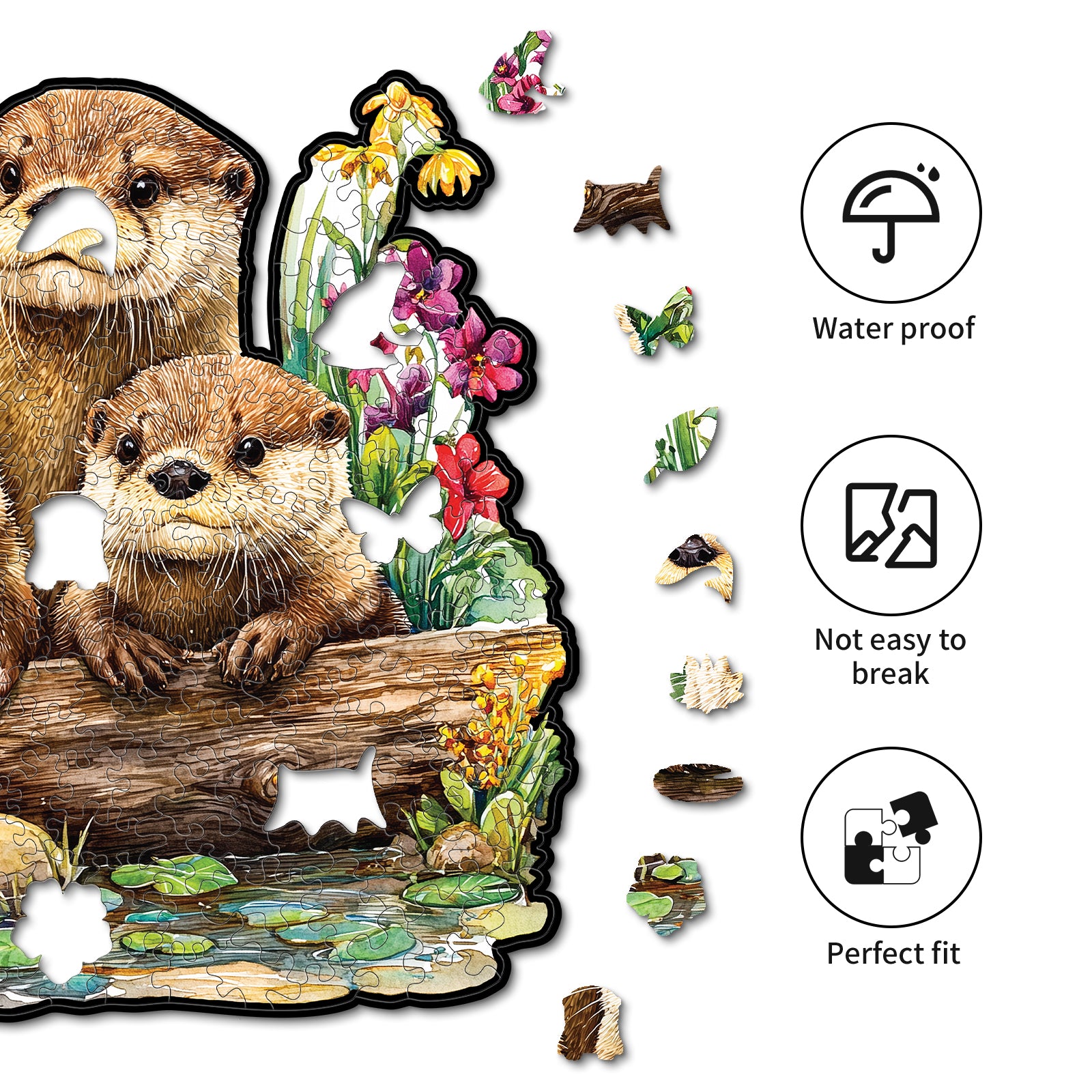 kaayee-wooden-puzzle-otter-friends-holzpuzzle-medium image 2