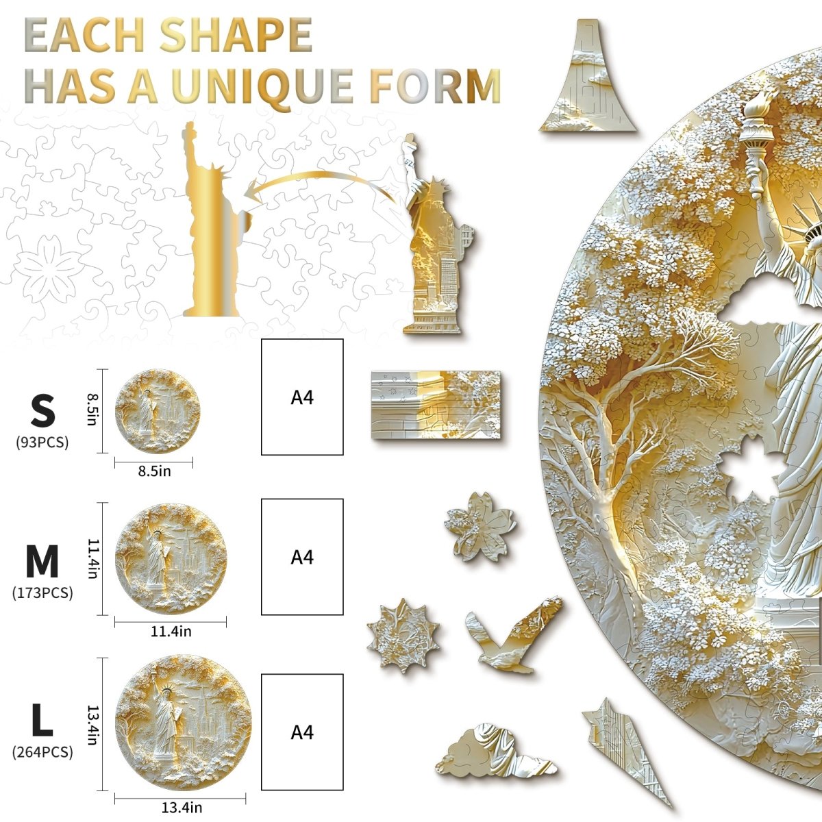 kaayee-wooden-puzzle-statue-of-liberty-holzpuzzle-medium image 3