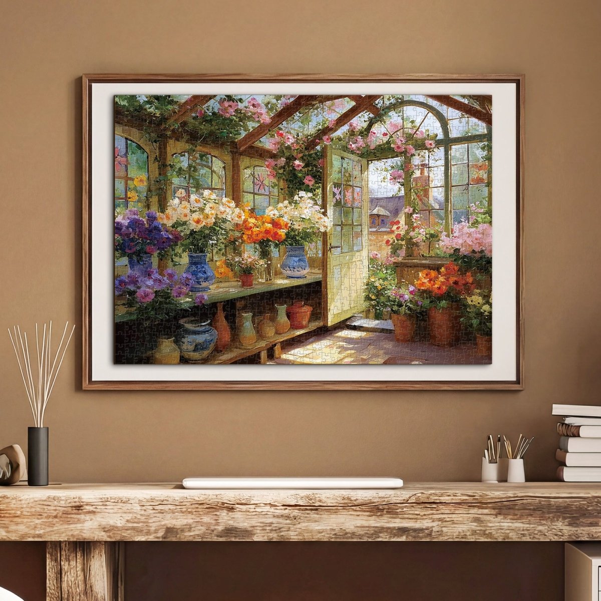 kaayee-cardboard-puzzle-sunlit-flowerhouse-1000-teile-eco image 5