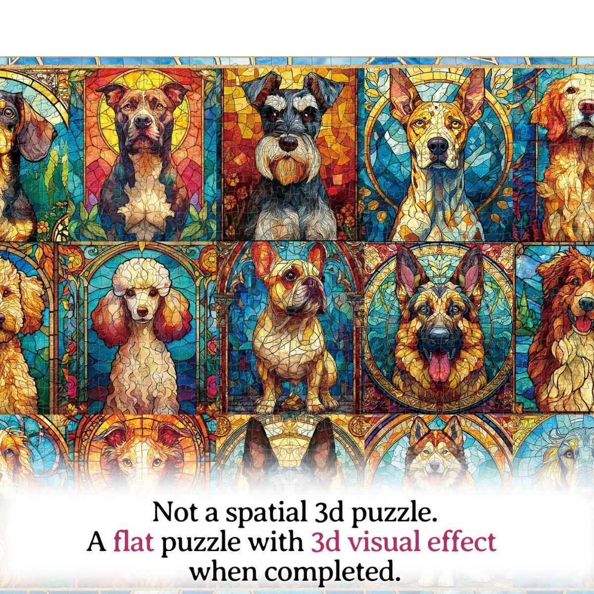 kaayee-cardboard-sea-glass-dog-kartonpuzzle-1000-teile-standard image 7