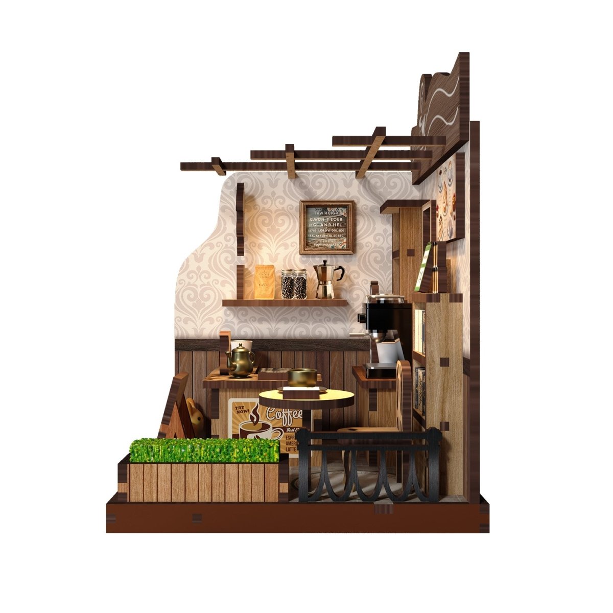 kaayee-miniature-house-rural-coffee-shop-bastelhaus-cafe image 3