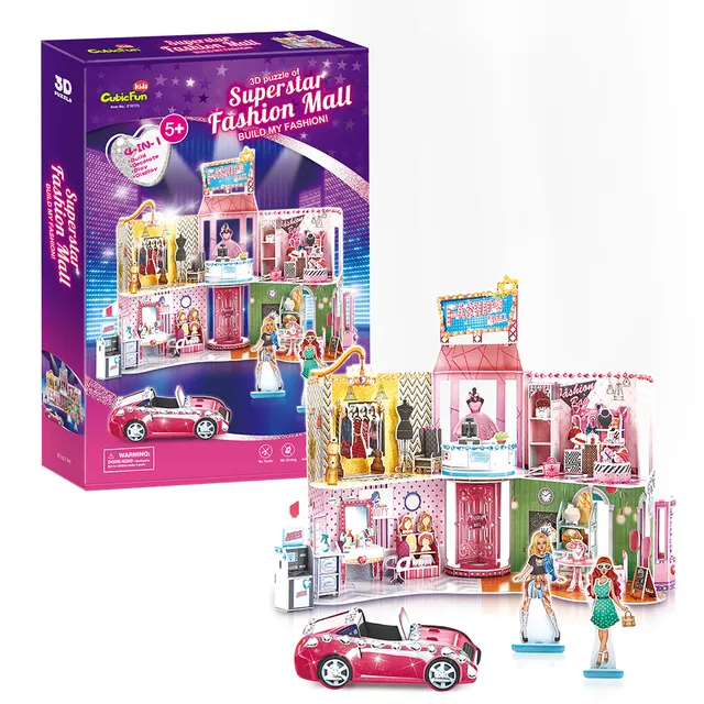 cubicfun-dollhouse-e1617h-super-star-fashion-mall-3d-puzzle image 1