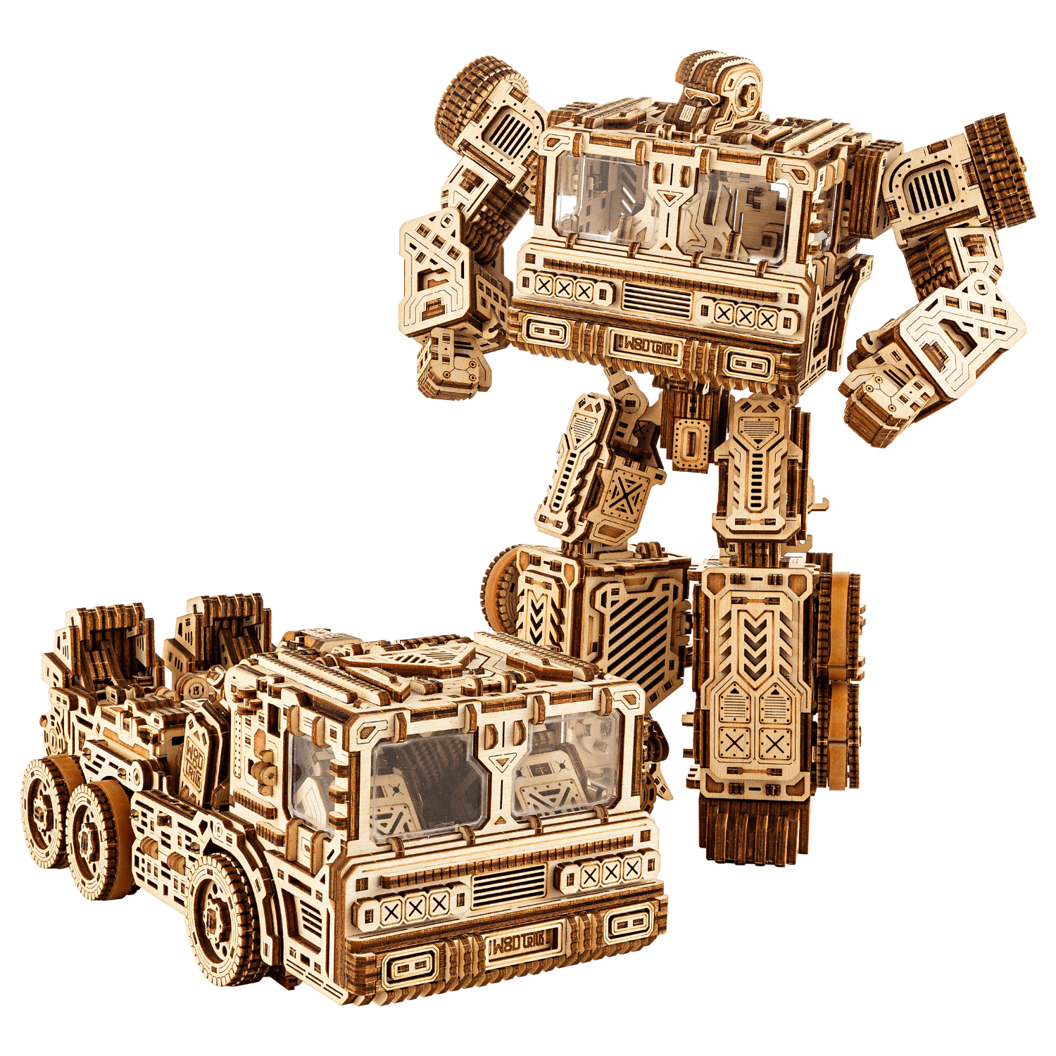magicholz-timbertron-ultima-transformer-holzmodell-roboter-truck-1200-teile image 4