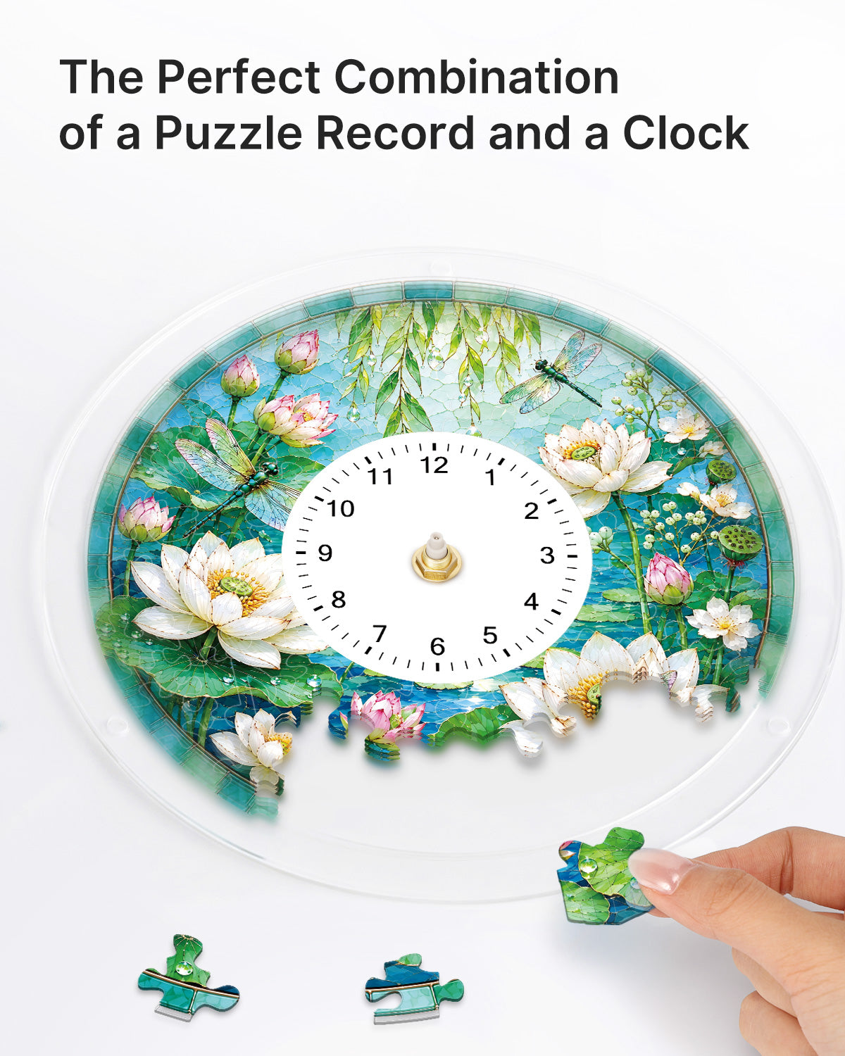kaayee-clock-kit-lotus-pond-puzzleuhr-regular-acryl-diy image 2