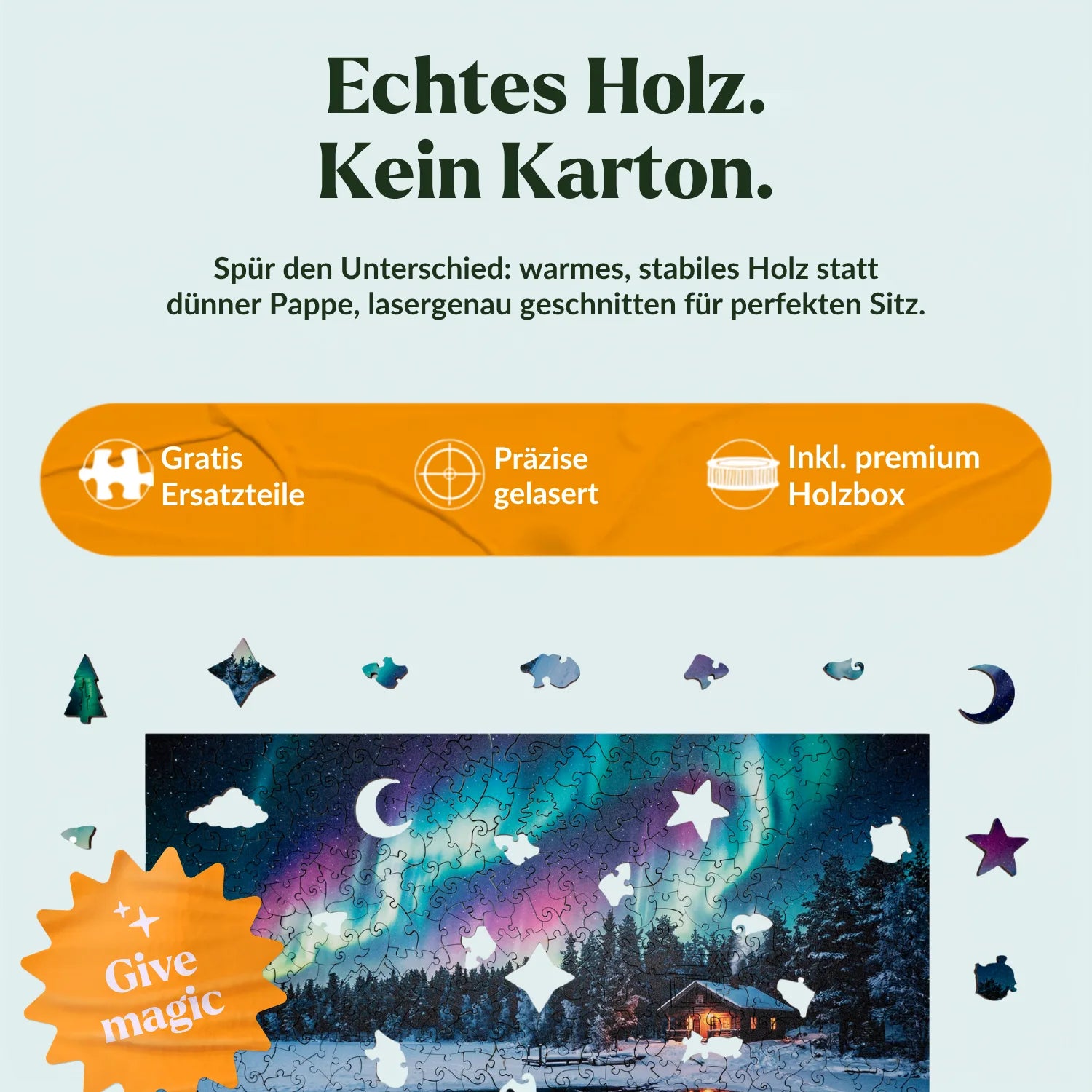 magicholz-winterlandschaft-holzpuzzle-500-teile-nordlichter image 3