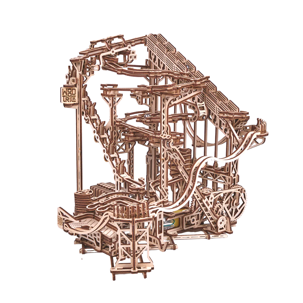 magicholz-bausatz-spiral-murmelbahn-elektrisch-558-teile image 2