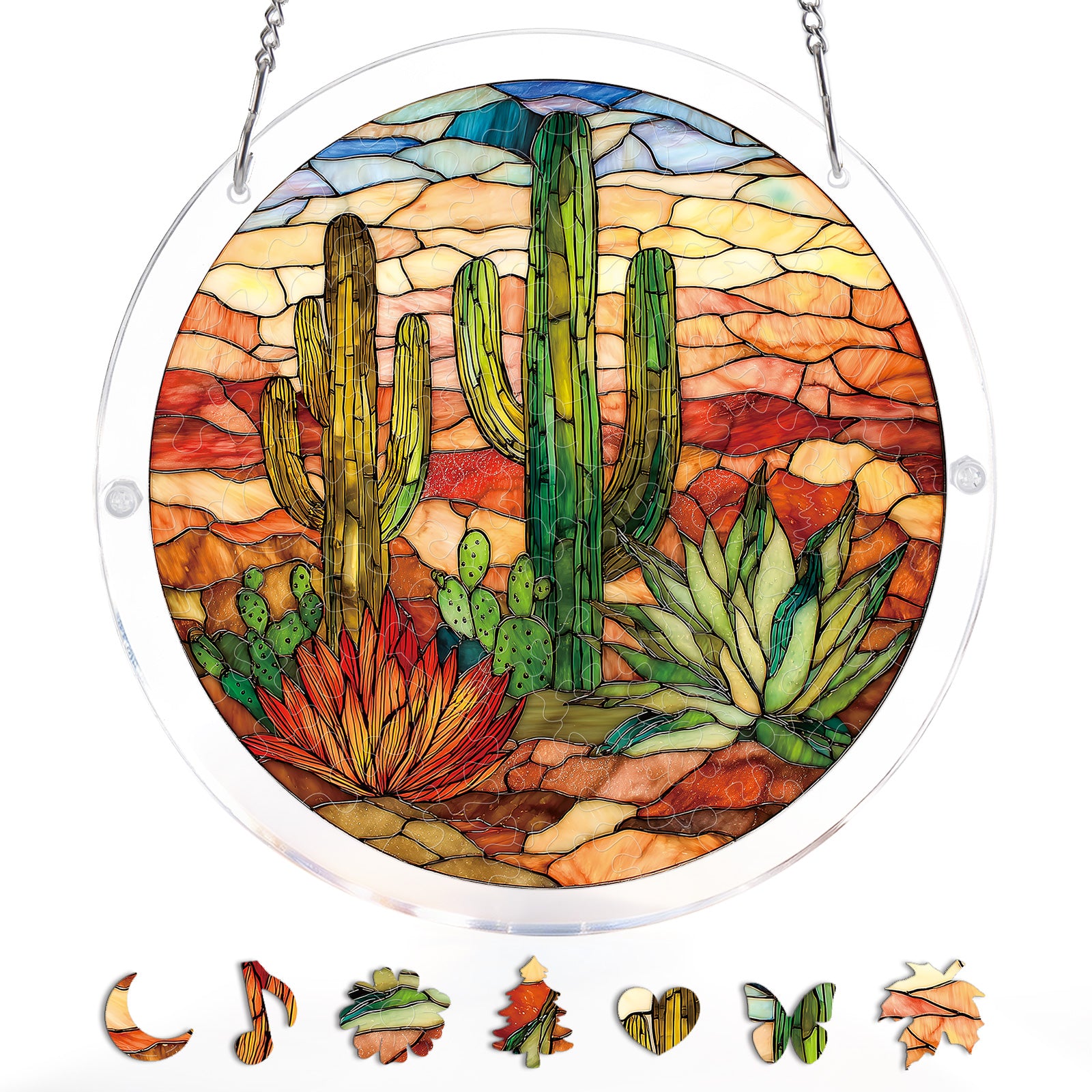kaayee-suncatcher-puzzle-sunset-cactus-acryl-medium image 3