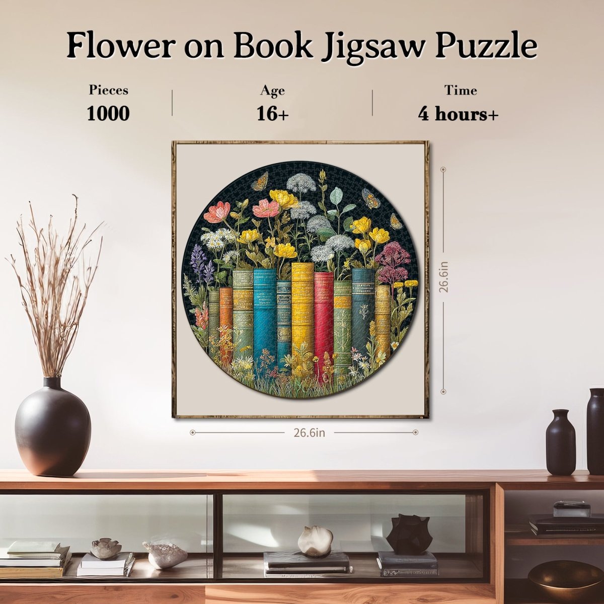 kaayee-flower-on-book-puzzle-1000-teile-eco-white-board image 7