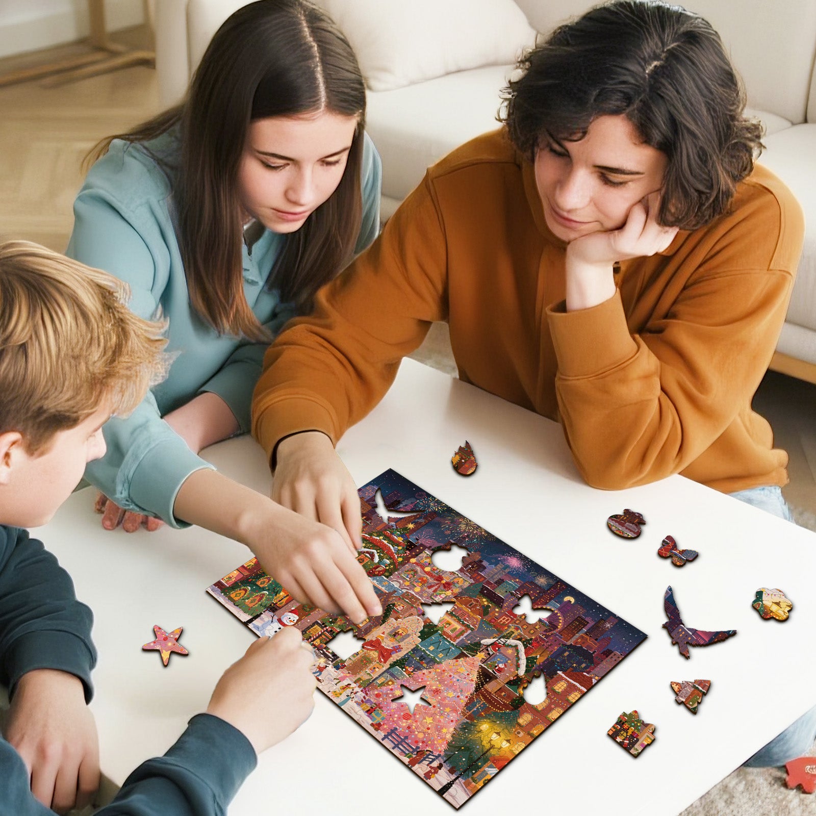 kaayee-wooden-puzzle-christmas-fireworks-town-small-stadt image 7
