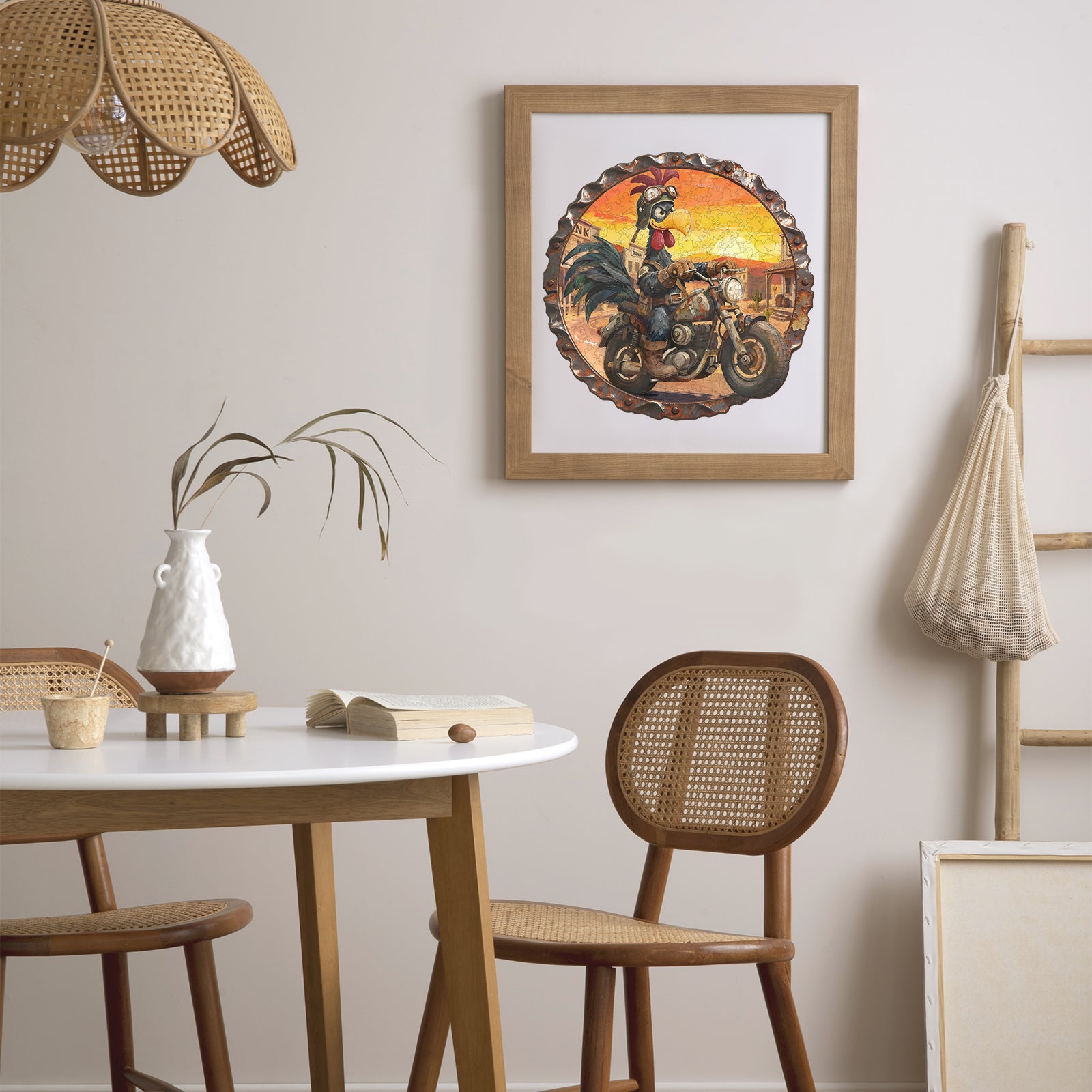 jigfoxy-rooster-holzpuzzle-m-210-teile-hahn-motiv image 8
