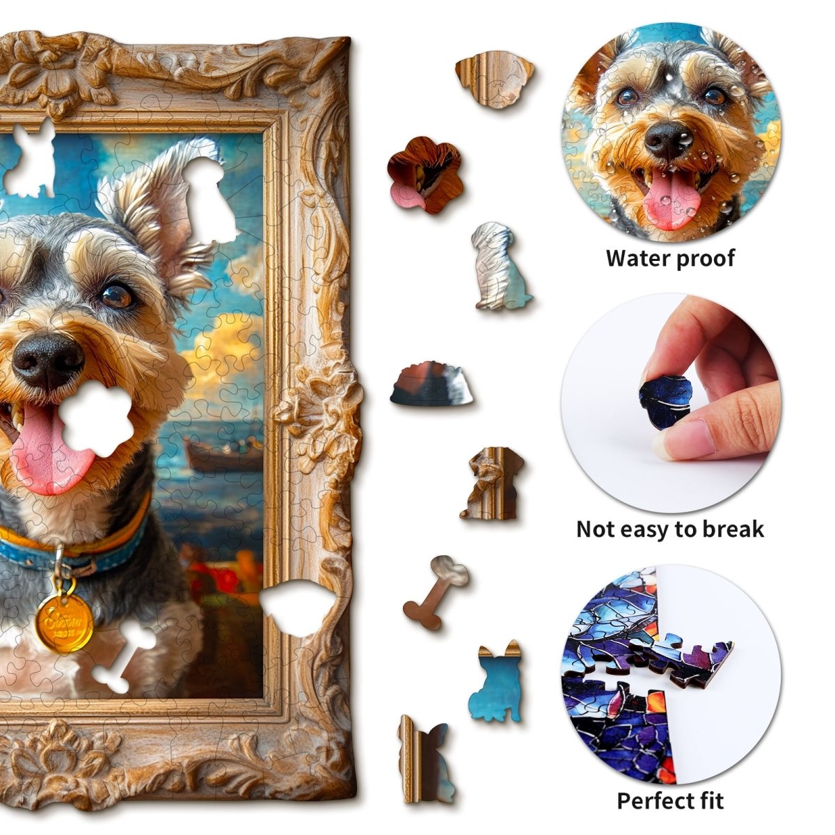 kaayee-dog-photo-frame-holzpuzzle-medium-hund image 2