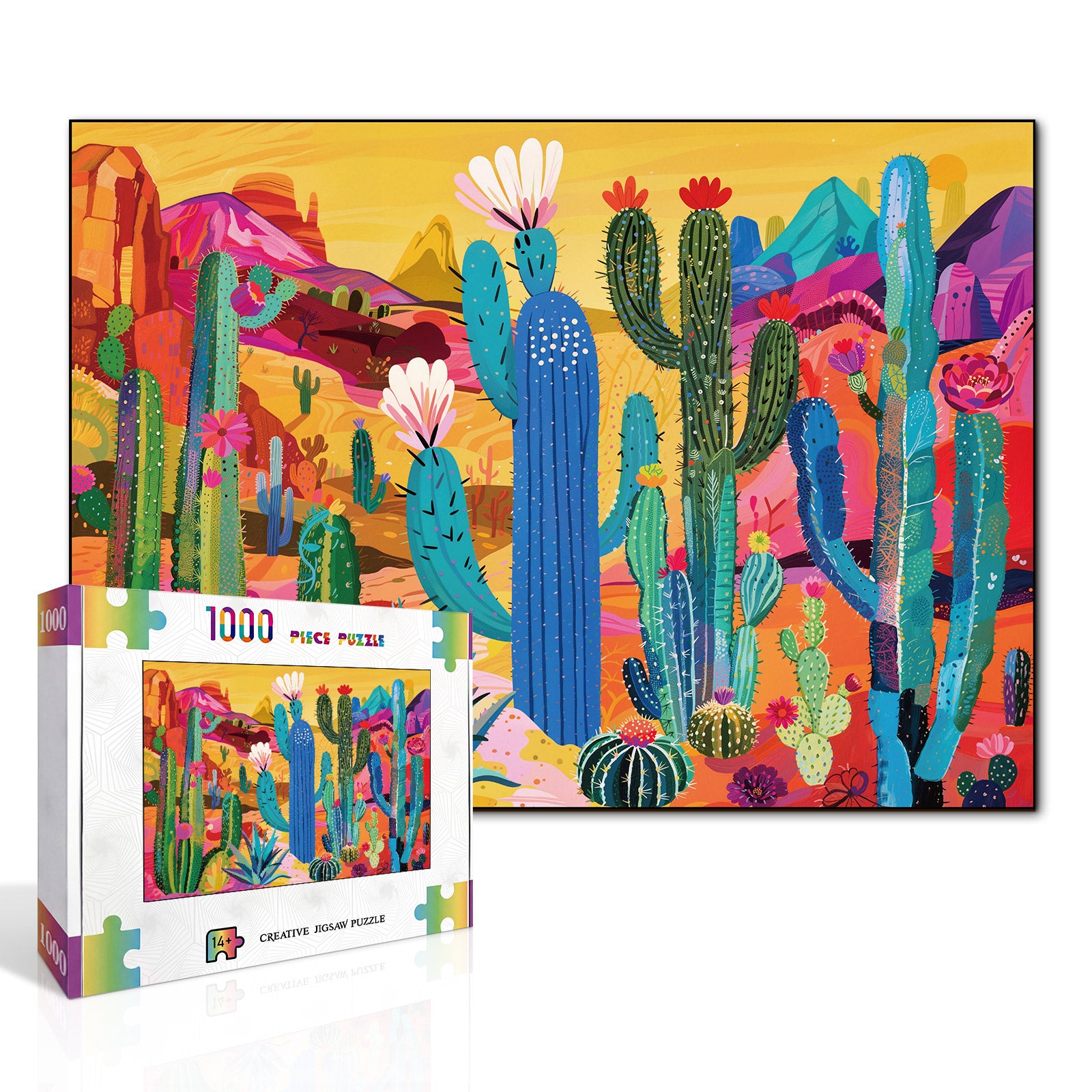 kaayee-neon-cactus-valley-puzzle-1000-teile-standard image 2