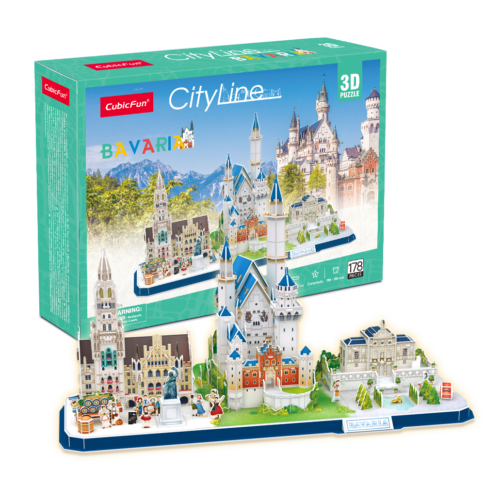 cubicfun-city-line-mc267h-bavaria-3d-puzzle image 1