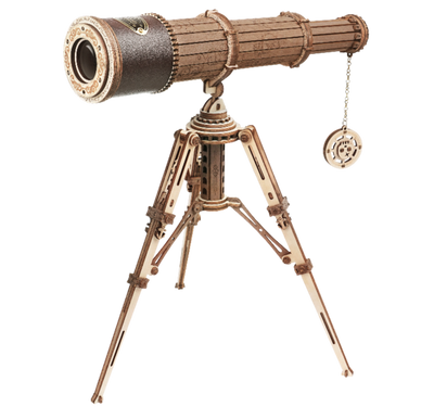 magicholz-mechanischer-bausatz-monokular-teleskop-holz-mit-stativ image 2