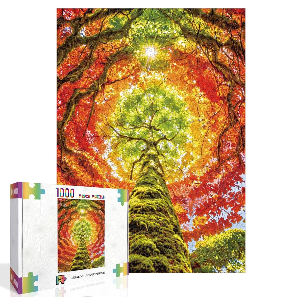kaayee-cardboard-puzzle-geometric-tree-2-1000-teile-eco image 2