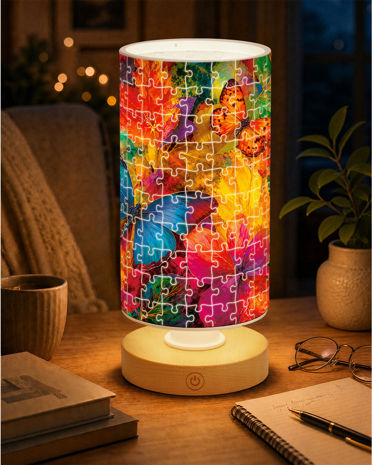 kaayee-night-light-kaleidoscope-butterflies-acryl-zylinder image 3