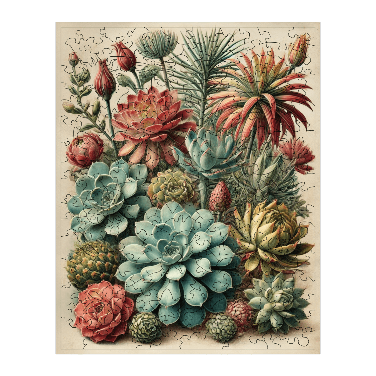 magicholz-bunte-sukkulenten-holzpuzzle-155-teile-holzbox image 1