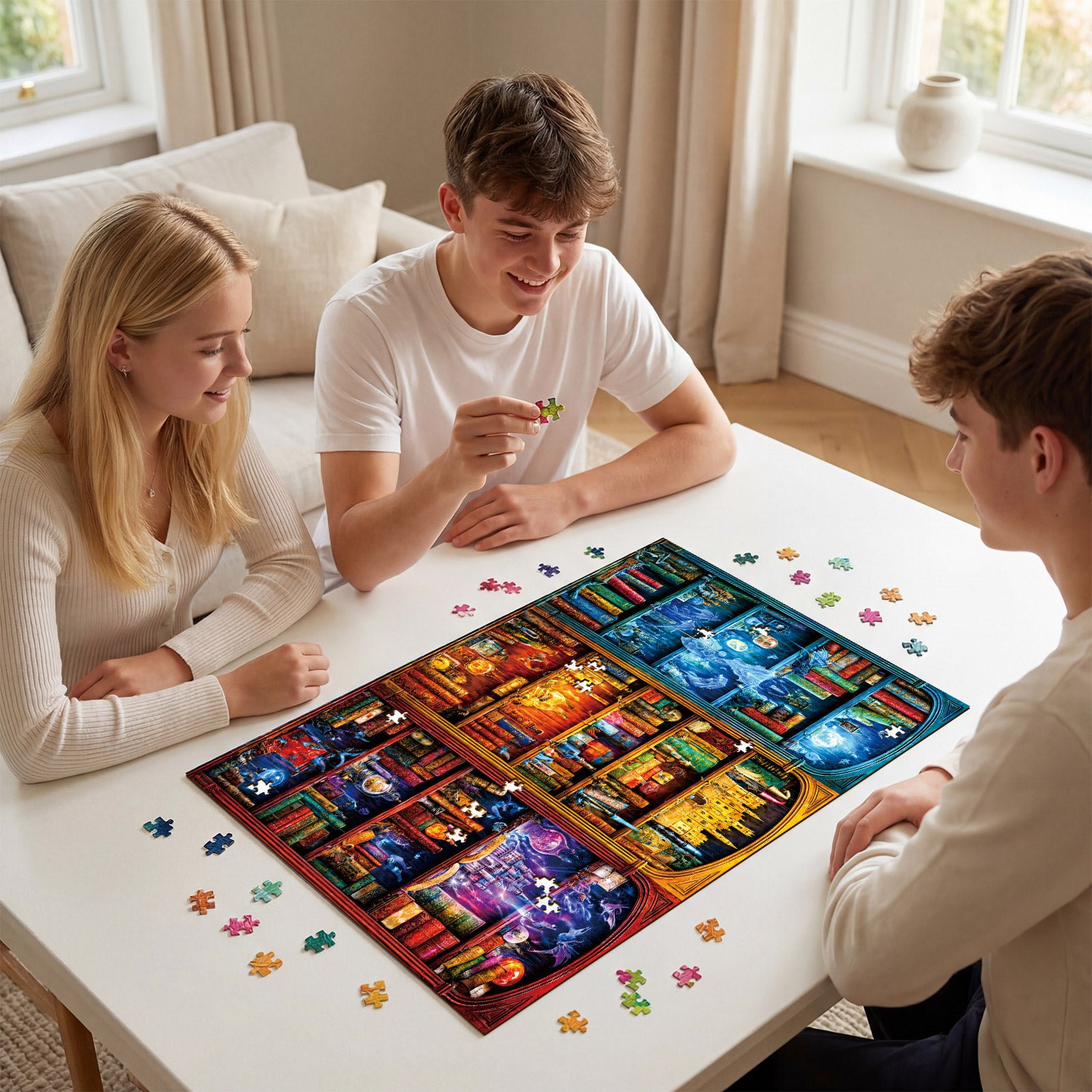 kaayee-cardboard-enchanted-library-puzzle-1000-teile-standard image 4