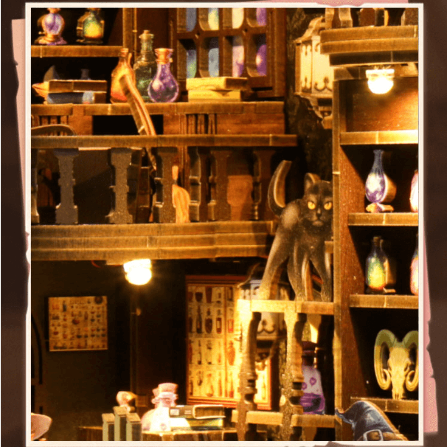 magicholz-alchemy-master-book-nook-diorama-magisches-labor image 8