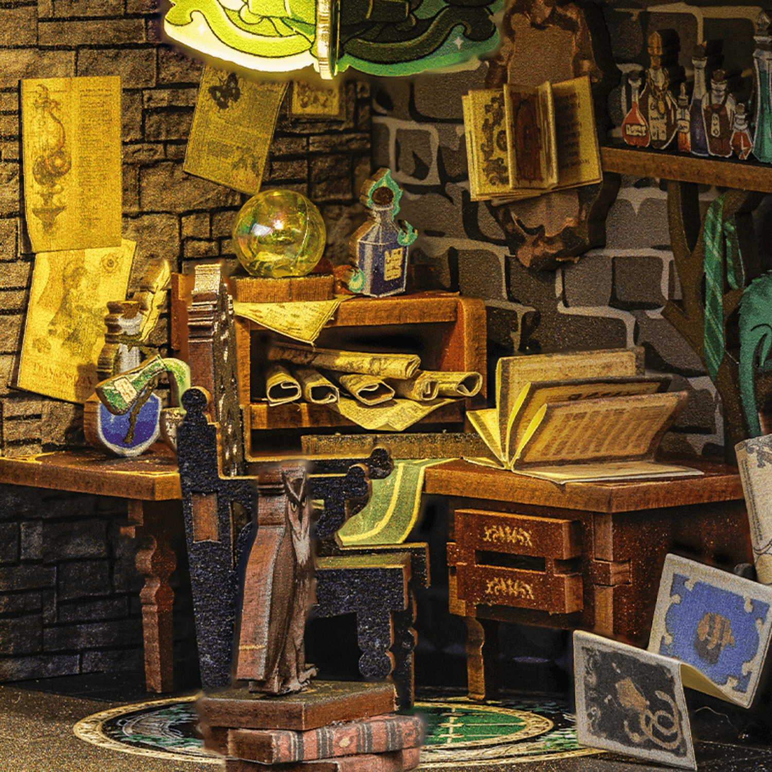 magicholz-book-nook-darkness-common-room-mit-led-licht image 6
