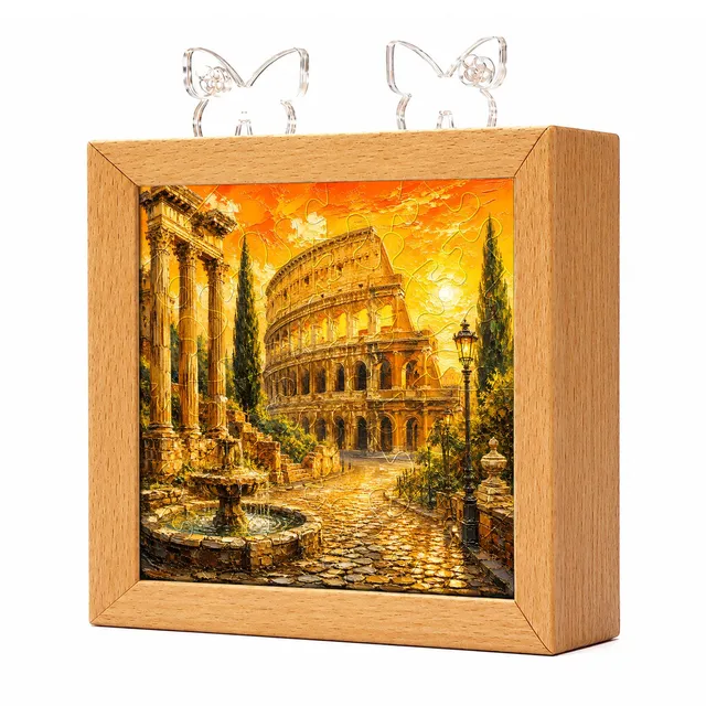kaayee-night-light-roman-sunset-nachtlicht-holzrahmen-led image 1