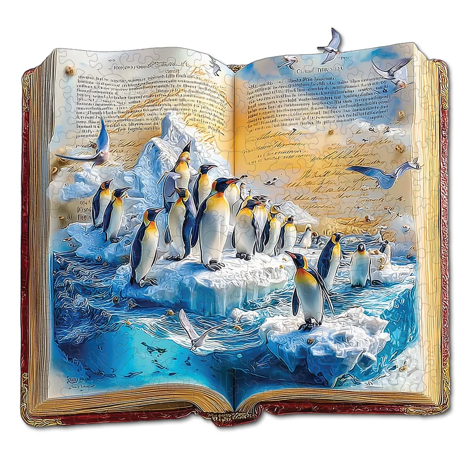 kaayee-wooden-puzzle-penguins-frozen-tale-holzpuzzle-medium-pinguin image 1