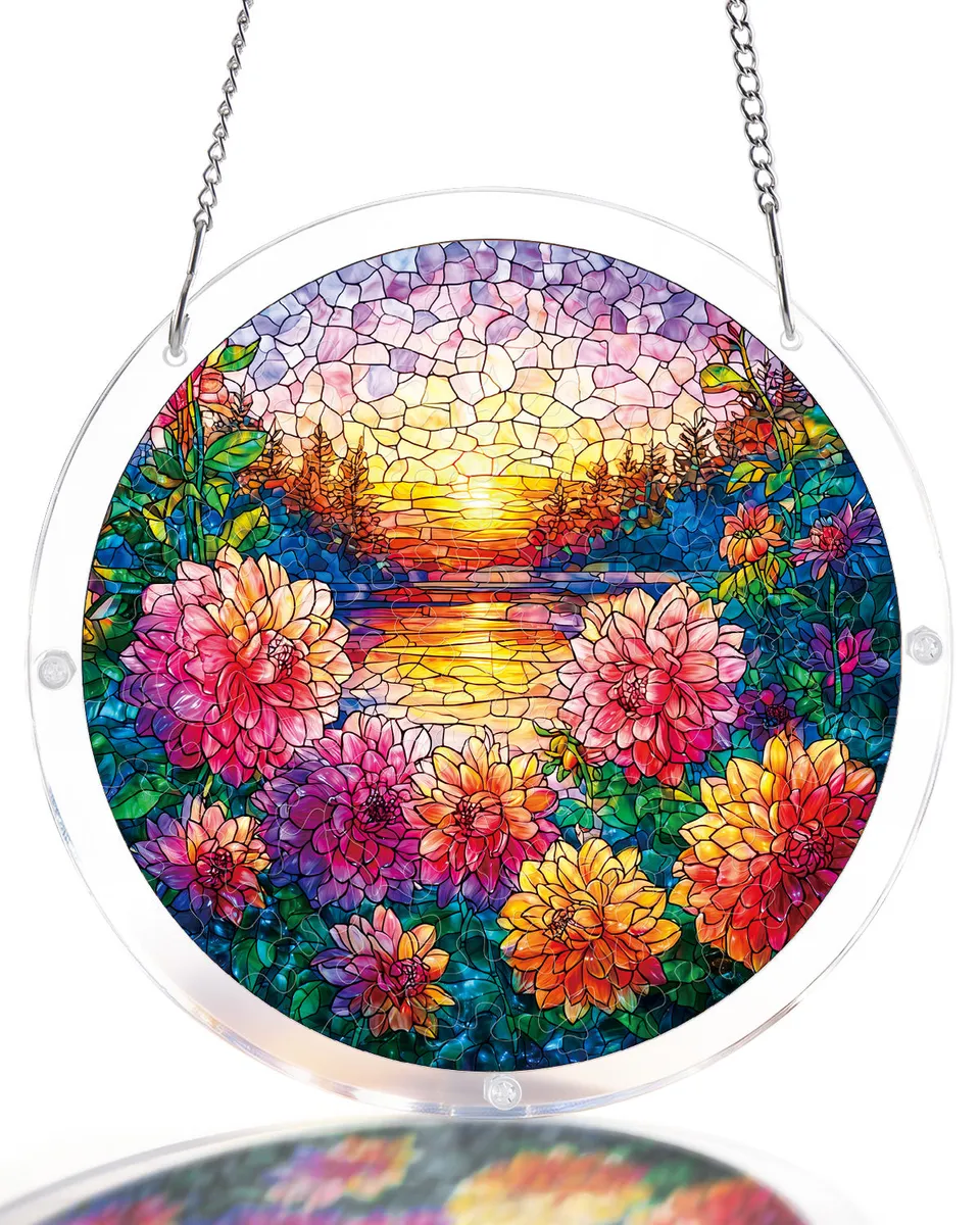 kaayee-floral-sunset-haven-suncatcher-puzzle-small-blumen image 1